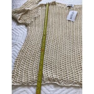 Étalon by‎ Steve Lamar Knit Crochet Top Cream Small New With Tags